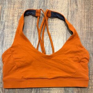 PrAna Womens Everyday Strappy Back Sports Bra Orange Size  Small